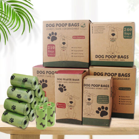 Fimoga Dog Poop Bags 18 Rolls - 15 Bags per Roll, 270 Count with Dispenser and Leash Clip, 22x30CM Biodegradable Material Bag, Leak Proof, Thick and Strong,Best Pet Poo bags for Dogs, Cat litter bag